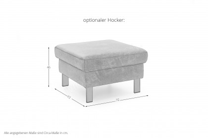 1212 von Carina - Ecksofa Variante links sand