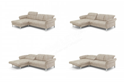 1212 von Carina - Ecksofa Variante links sand