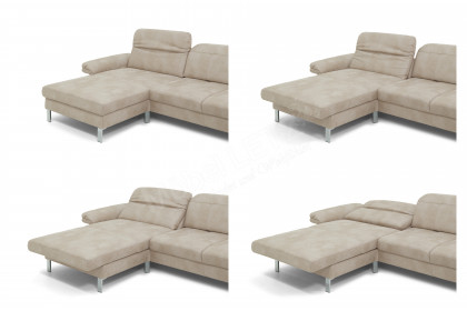 1212 von Carina - Ecksofa Variante links sand