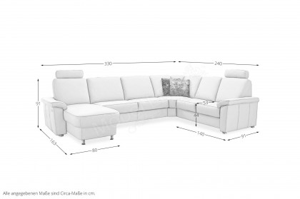 PN-EM09003 von Polinova - Wohnlandschaft Variante rechts ecru