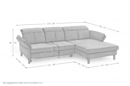 1212 von Carina - Funktionssofa sand