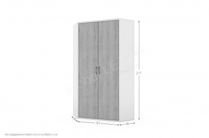 Achat von Priess - Jugendzimmer mit Eckschrank lichtweiß/ Artisan Eiche