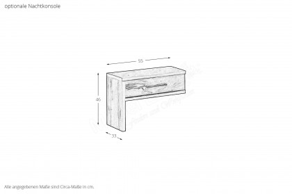 Como von Schösswender - Doppelbett Kupfereiche gebürstet bronze