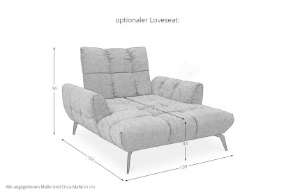 Malibu-LE26 von set one by Musterring - Polstersofa rose