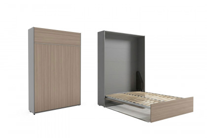 loop von Rudolf - Schrankklappbett mit geringer Tiefe Nussbaum - vulkangrau