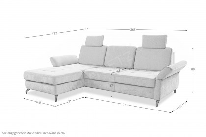 Westham-LE24 von Sit & More - Sofagarnitur links taupe
