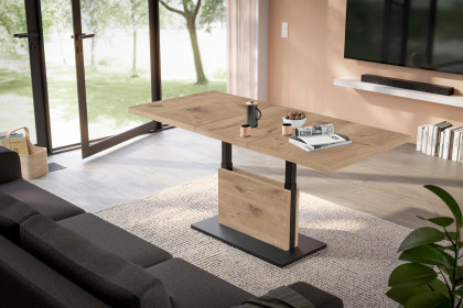 Lift von Mäusbacher - Couchtisch ausziehbar in Viking Oak/ Schwarz