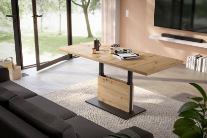 Lift von Mäusbacher - Couchtisch ausziehbar in Artisan Asteiche/ Schwarz