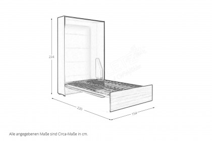 loop von Rudolf - hohes Klappbett mit Kurztiefe schiefergrau - jade