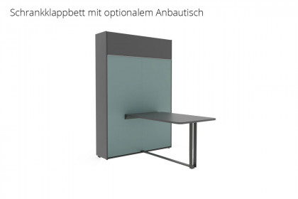 loop von Rudolf - hohes Klappbett mit Kurztiefe schiefergrau - jade