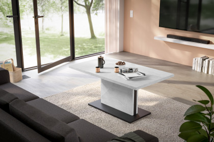 Lift von Mäusbacher - Couchtisch ca. 120 x 70 cm in Weiß/ Schwarz, höhenverstellbar