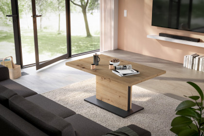 Lift von Mäusbacher - Couchtisch ca. 120 x 70 cm in Artisan Asteiche/ Schwarz, höhenverstellbar