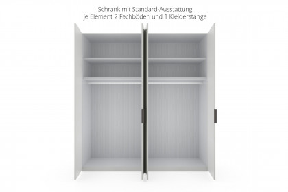 Parma von Wiemann - 4-türiger Schrank mit Glasfront und Querriegel