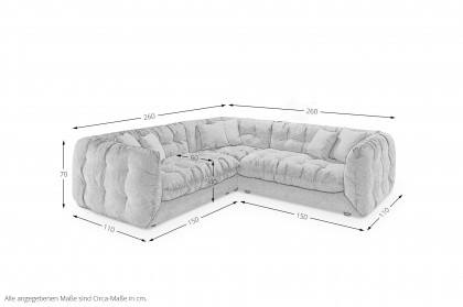 Rockford von set one by Musterring - Sofagarnitur dunkelbeige