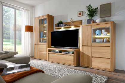 Korsika von IDEAL Möbel - Wohnwand 02 Kernbuche/ Schiefer