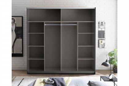 Melton von POL Power -  Schwebetürenschrank mit 8 Böden & 2 Kleiderstangen