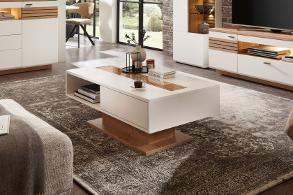 Fresno von Wohnconcept - Couchtisch in Weiß/ Artisan Eiche