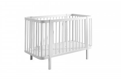 Peppini von POL Power - Babybett Fichte weiß inklusive Kinderbett-Umbau