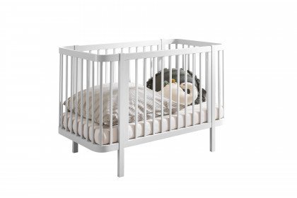 Peppini von POL Power - Babybett Fichte weiß inklusive Kinderbett-Umbau