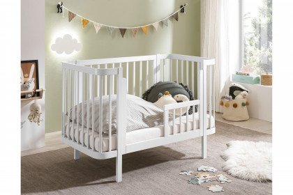 Peppini von POL Power - Babybett Fichte weiß inklusive Kinderbett-Umbau