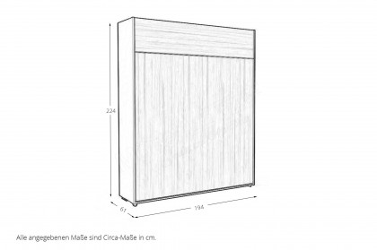loop von Rudolf - Schrankbett mit Bettkasten & Ablage Eiche - schiefergrau
