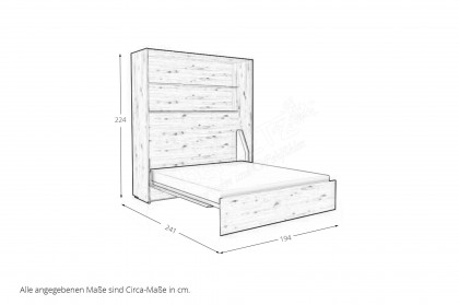 loop von Rudolf - Schrankbett mit Bettkasten & Ablage Eiche - schiefergrau