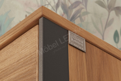 Andra-living von SCHÖNER WOHNEN - Vitrine S776 Eiche/ anthrazit