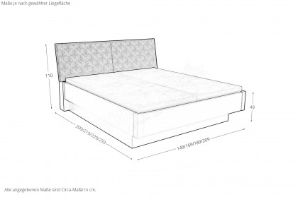 Multiline von SCHÖNER WOHNEN - Doppelbett mit Polsterkopfteil Dream