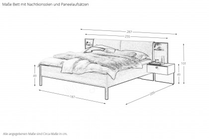 Arola von Schöner Wohnen - Schlafzimmer mit viel Zubehör & Beleuchtung
