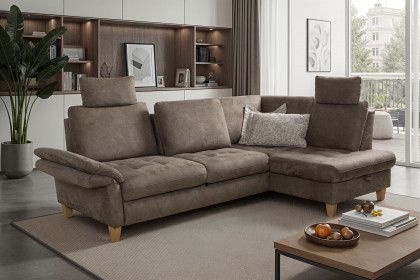 Luana von Sit & More - Polstersofa rechts fango