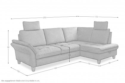 Luana von Sit & More - Polstersofa rechts fango