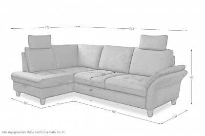 Luana von Sit & More - Polstersofa links fango
