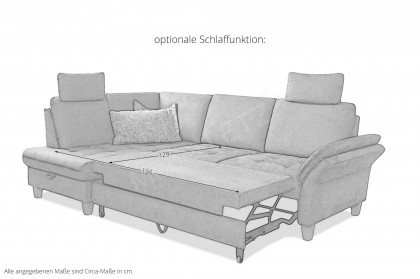 Luana von Sit & More - Polstersofa links fango