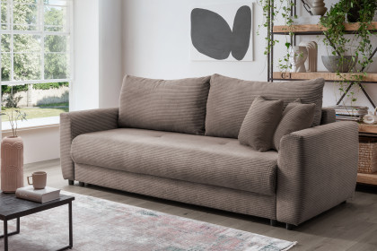 Elia von Benformato - Funktionssofa grau-braun