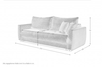 Elia von Benformato - Funktionssofa grau-braun