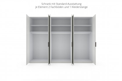 Parma von Wiemann - Schrank Front Champagner-Glas mit Querriegel