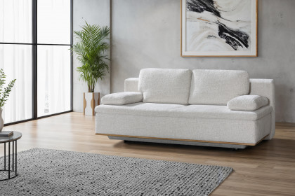 Brooklyn-Sleep von Restyl - Schlafsofa mit Bettkasten hellcreme