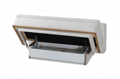 Brooklyn-Sleep von Restyl - Schlafsofa mit Bettkasten hellcreme