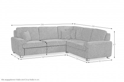 Plaza von Matex - Ecksofa rechts dunkelgrau
