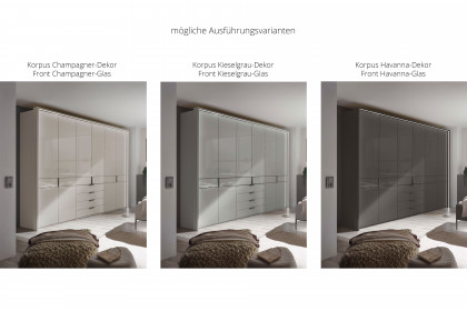 Parma von Wiemann - Kombischrank kieselgrau mit Glasfront