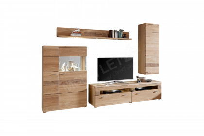 Miro-living von IDEAL Möbel - Wohnwand 19 Eiche, vierteilig