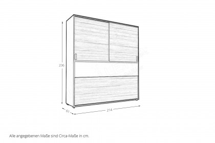 loop von Rudolf - Schrankbett mit Schiebetüren-Aufsatz weiß - Eiche Artisan