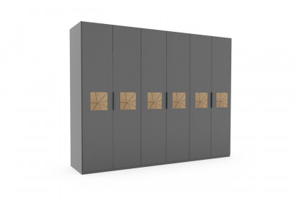 Multiline von SCHÖNER WOHNEN - Schlafzimmer-Einrichtung Lack basalt mit Quadrateinsätzen