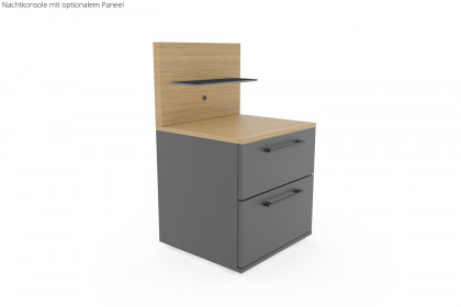 Multiline von SCHÖNER WOHNEN - Schlafzimmer-Einrichtung Lack basalt mit Quadrateinsätzen