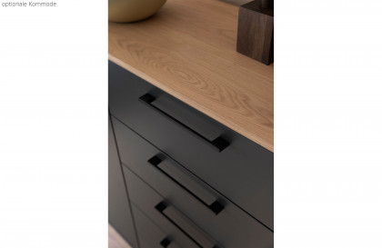 Multiline von SCHÖNER WOHNEN - Schlafzimmer-Einrichtung Lack basalt mit Quadrateinsätzen