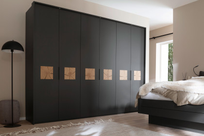 Multiline von SCHÖNER WOHNEN - Schlafzimmer-Einrichtung Lack basalt mit Quadrateinsätzen