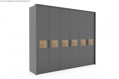 Multiline von SCHÖNER WOHNEN - Schlafzimmer-Einrichtung Lack basalt mit Quadrateinsätzen