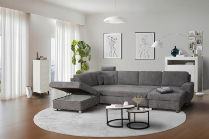 Plaza von Matex - XXL-Sofa links dunkelgrau