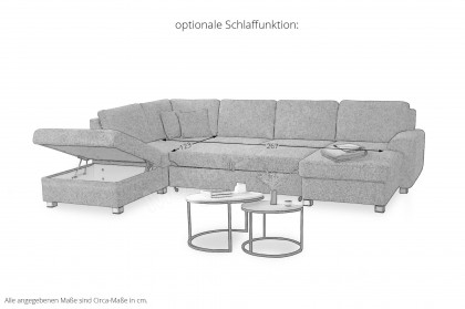 Plaza von Matex - XXL-Sofa links dunkelgrau