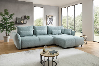 Amaro von Benformato - Ecksofa Ausführung rechts aqua